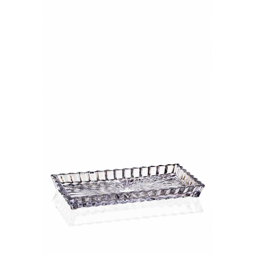 Kristal (Rogaška) - Crown Jewel platter 35x19 cm