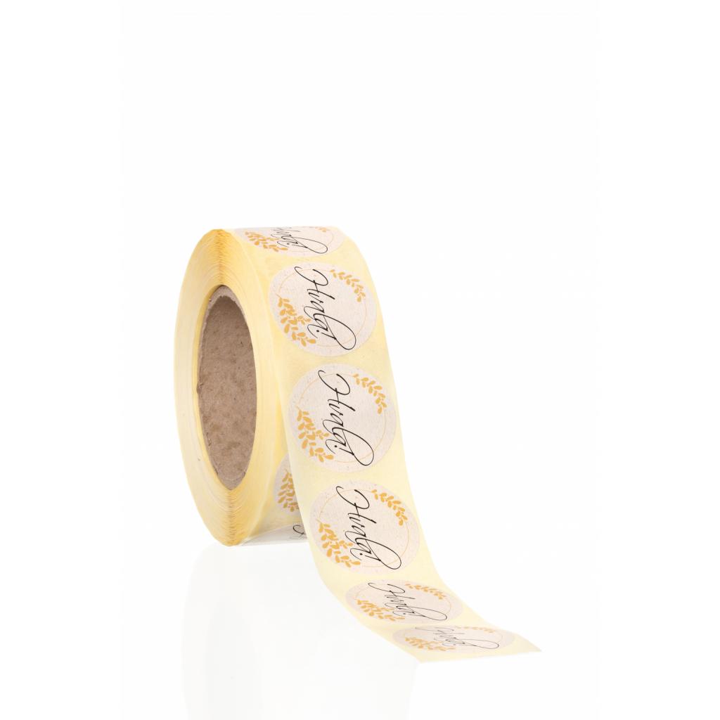 Gift packaging - Stickers thank you natural