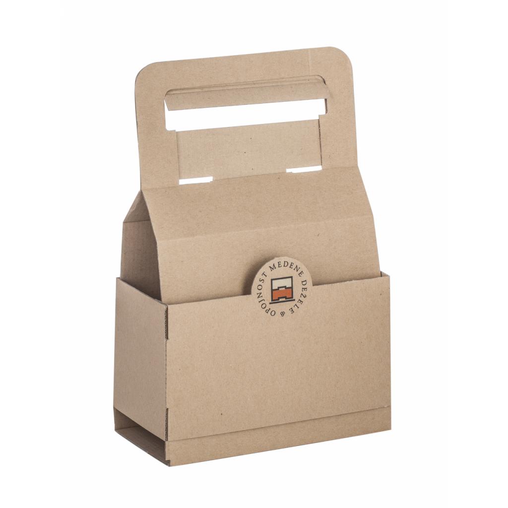 Für Imker - Flaschenträger 2x720 ml Natur „Opojnost medene dežele“