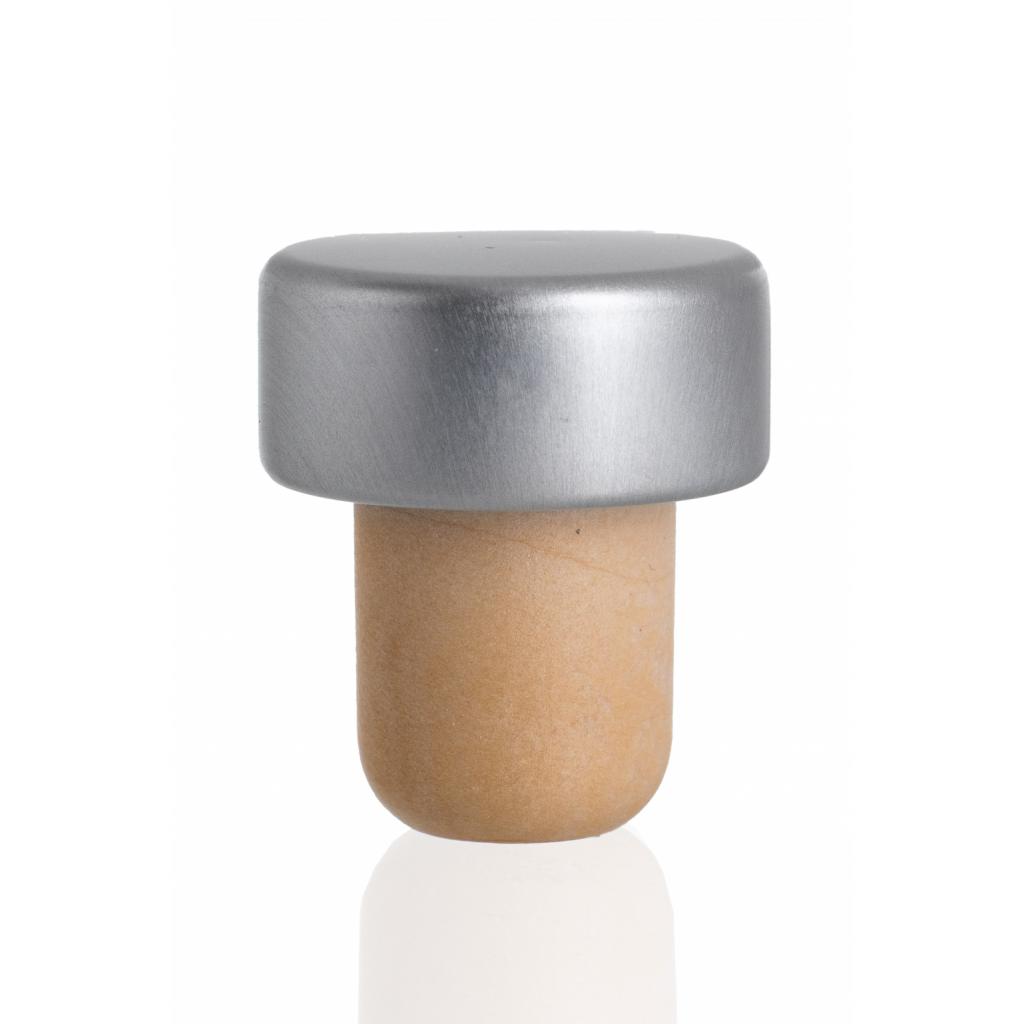 Kork und Kunststoff - Kunststoff-Griffkorken Deluxe (silberfarben) 18,19