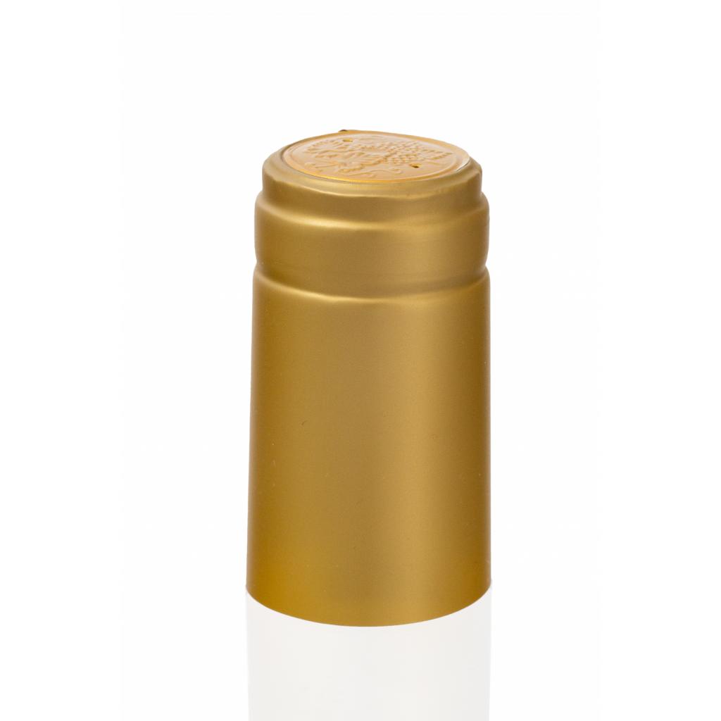 PVC-Kappen - PVC-Schrumpfkapsel gold mit Traubensymbol
