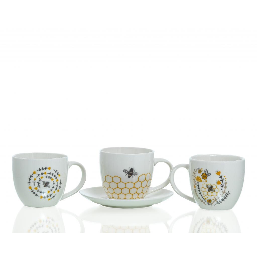 For beekeepers - Cups 6/1 white coffee bees