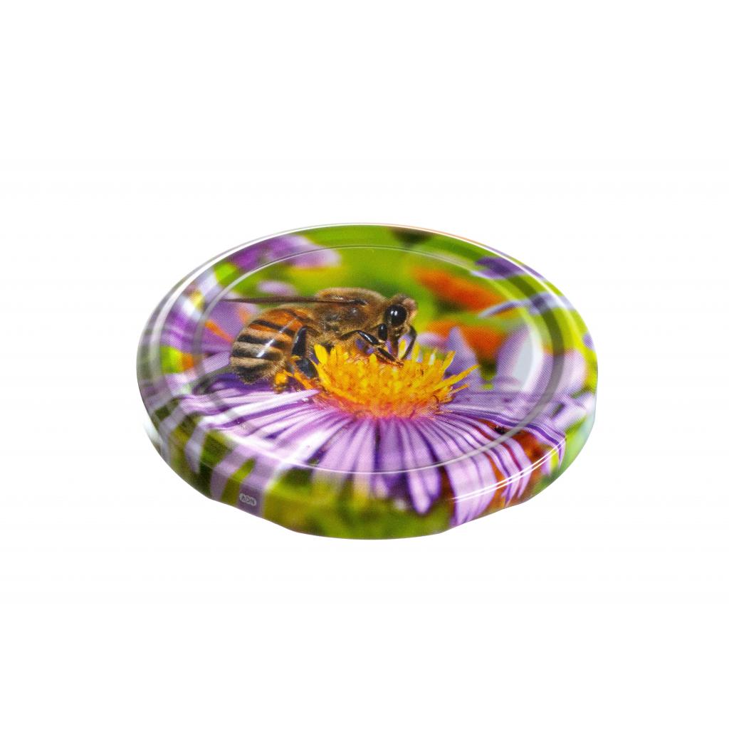 Twist-Off Verschlüsse - Twist-Off-Verschlüsse Motiv „Biene“ lila
