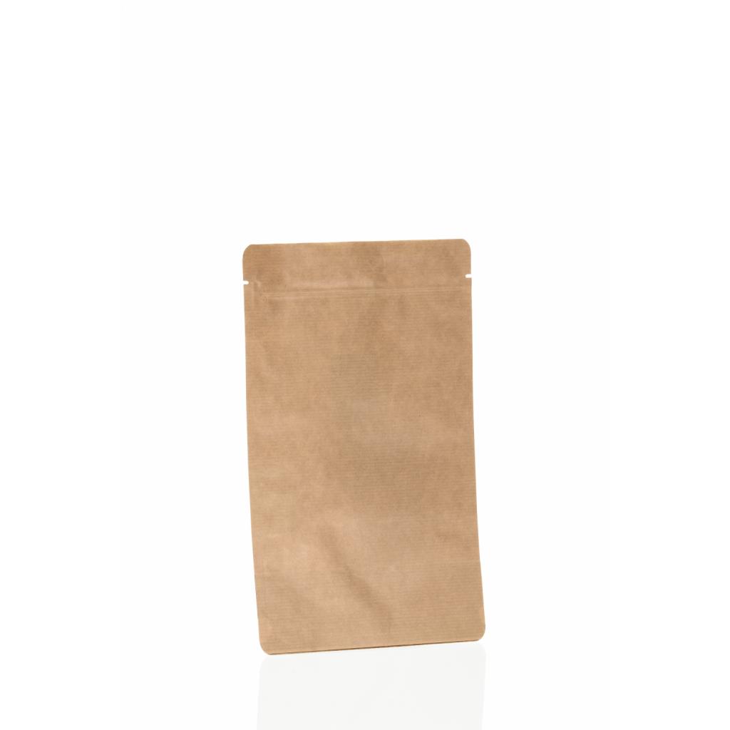 Flour bags, bread bags - Brown bag with a zipper 