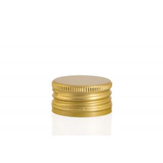 Screw on, crown, mechanical stoppers - Aluminium stopper with gold thread