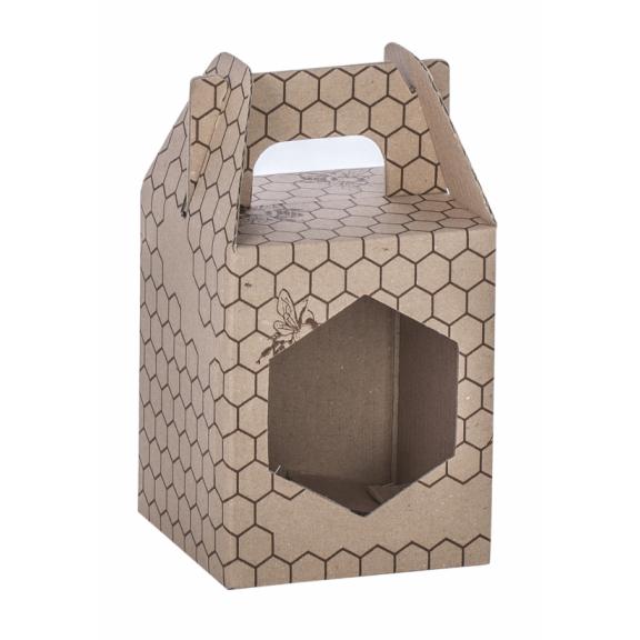 Für Imker - Flaschenträger 1x212 ml (bedruckt), Flaschenträger 1x370 ml „Slowenischer Honig“