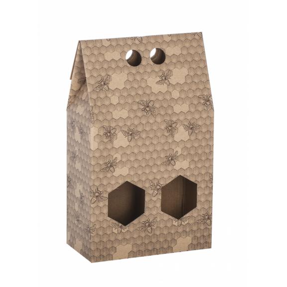 Für Imker - Flaschenträger hoch 2x370 ml (bedruckt)