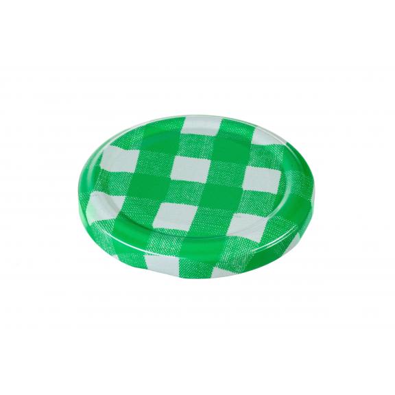 Twist-Off Verschlüsse - Twist-Off-Verschlüsse grün-weiß kariert 63
