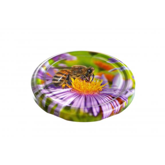 Twist-Off Verschlüsse - Twist-Off-Verschlüsse Motiv „Biene“ lila